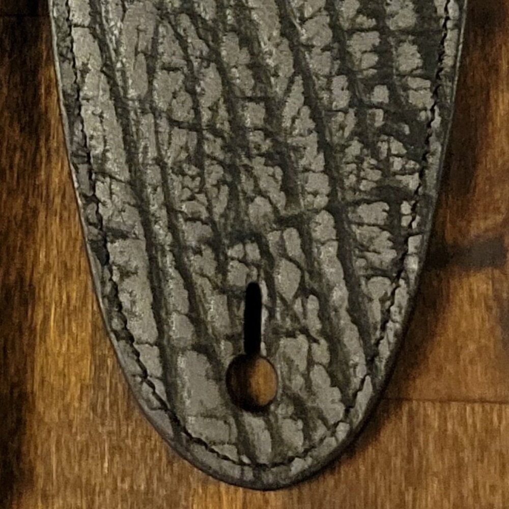 Exotic Dark Grey Wildebeest Premium Leather Guitar Strap – Ethically Sourced